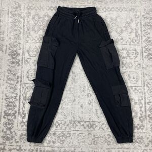 Garage Joggers Black Cargo Pockets Outdoor Cotton Blend Y2k Women’s Size XS